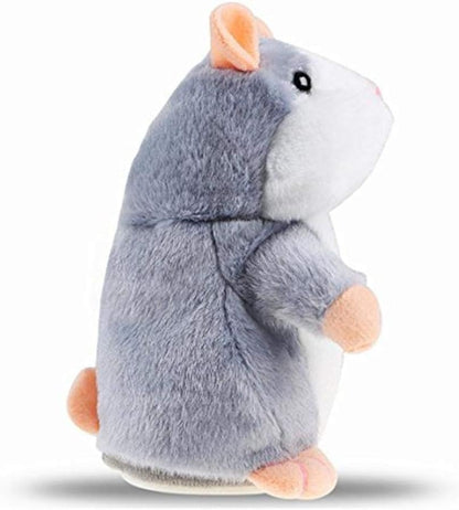 Plush Interactive Toys PRO Talking Hamster Repeats What You Say Electronic Pet Chatimals Mouse Buddy for Boy and Girl, 5.7 X 3 Inches, Gray